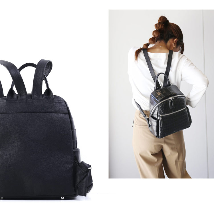 sankyo shokai（三京商会） クロコダイル マット 加工 リュック 2WAY