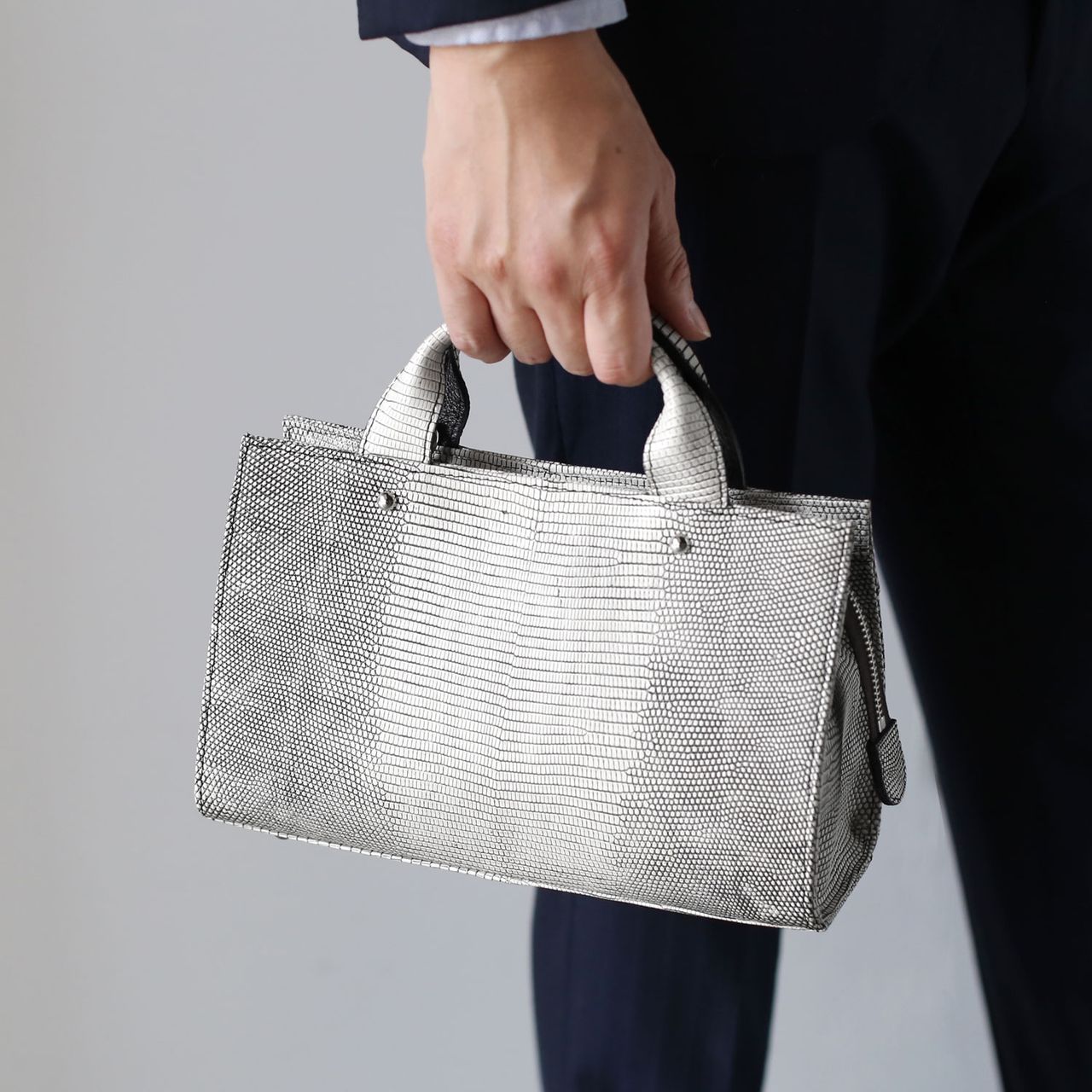 sankyo shokai（三京商会） リザード 2wayバッグ ハンドバッグ