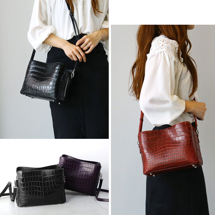 sankyo shokai（三京商会） クロコダイル バッグ 2WAY マット センター