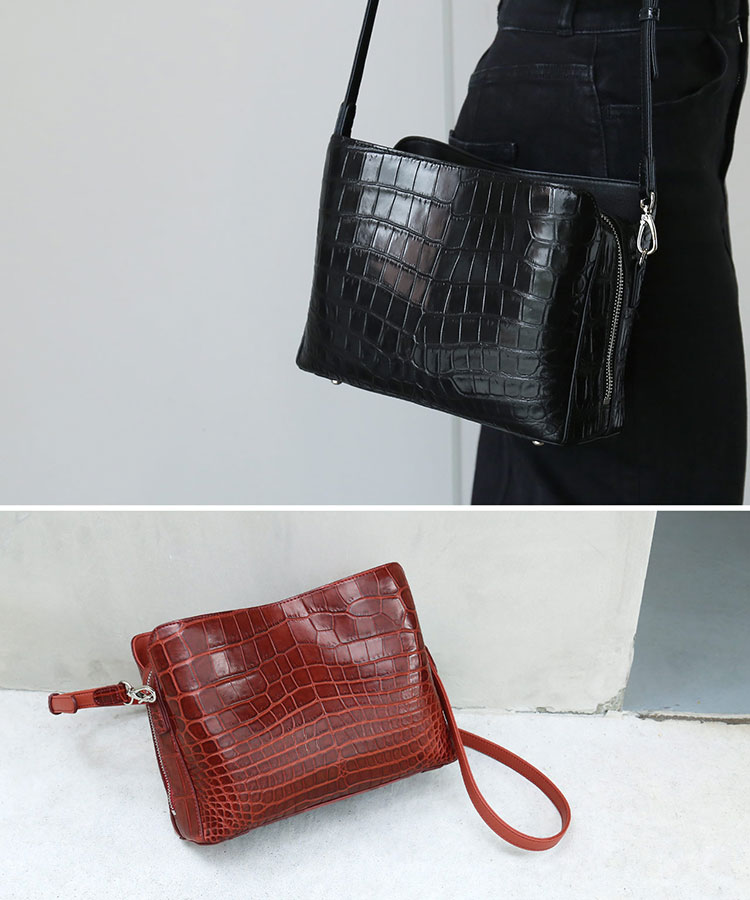 sankyo shokai（三京商会） クロコダイル バッグ 2WAY マット センター