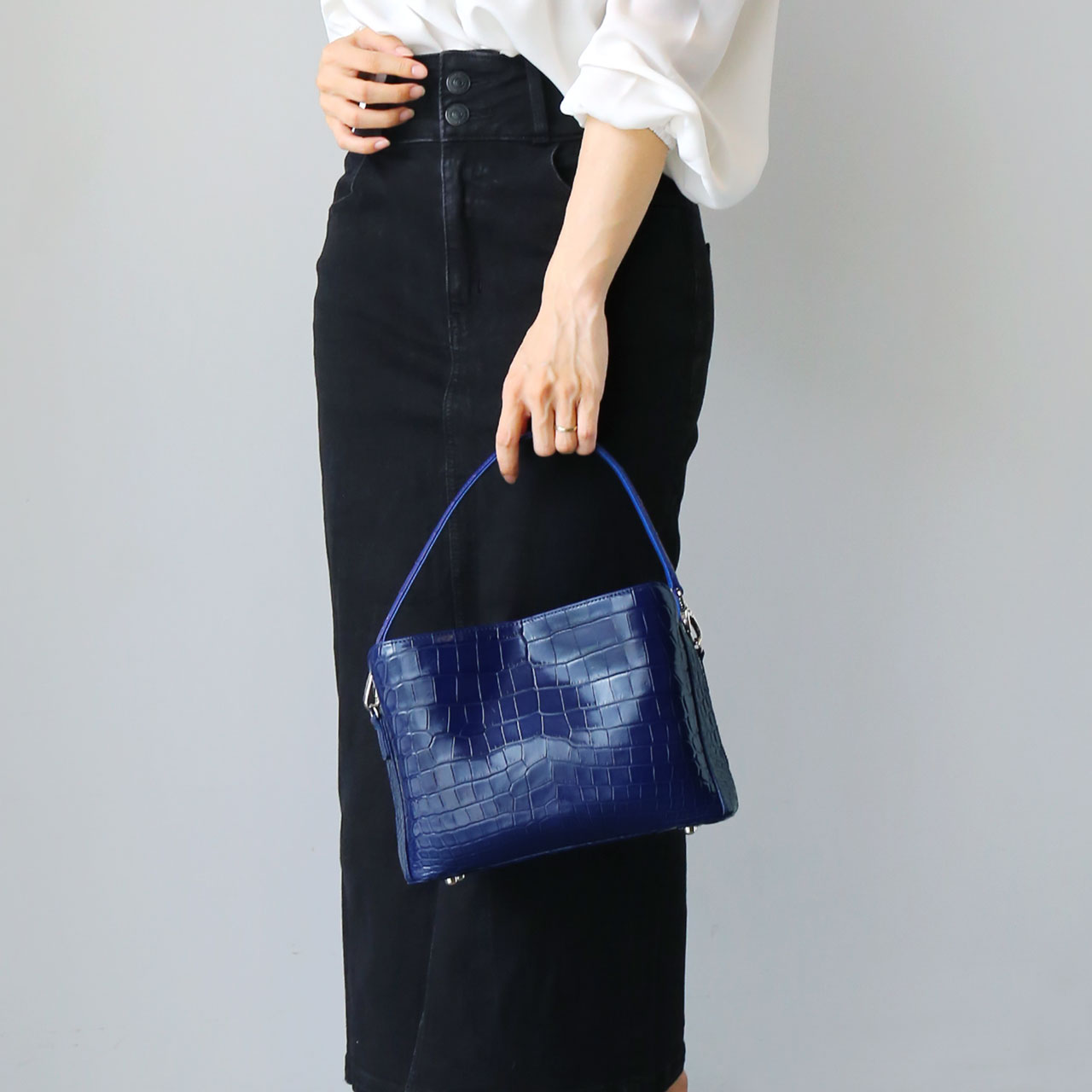 sankyo shokai（三京商会） クロコダイル バッグ 2WAY マット センター