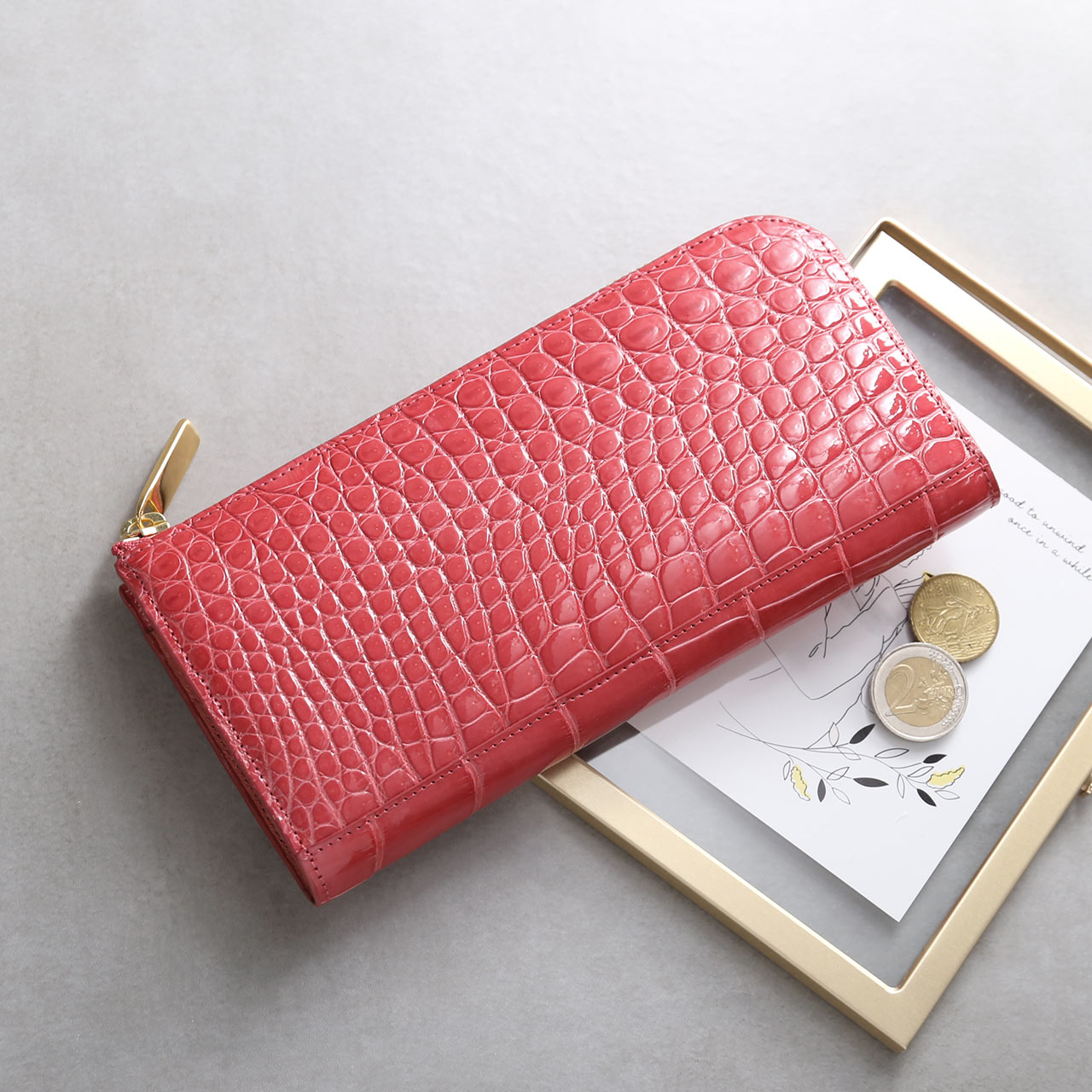 ヒマラヤ クロコダイル 長財布HALEINE