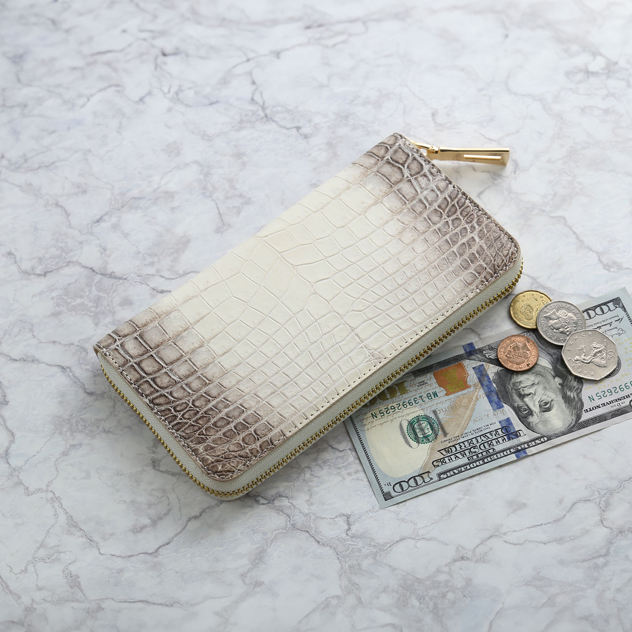 sankyo shokai（三京商会） ヒマラヤクロコダイル ラウンドファスナー