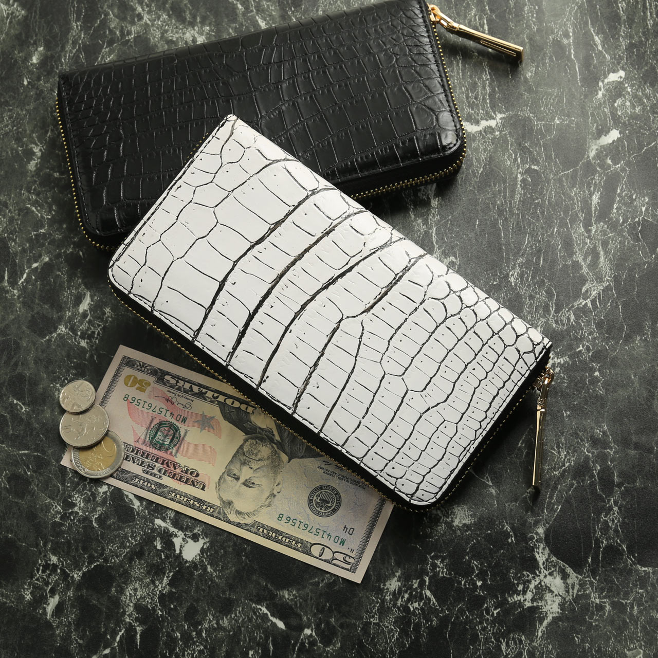 sankyo shokai（三京商会） ［10%OFF春財布クーポン］クロコダイル 長