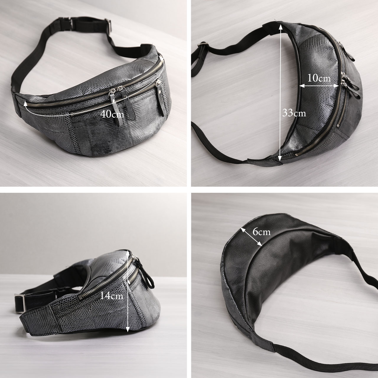 sankyo shokai（三京商会） リザード ボディバッグ 日本製 メンズ