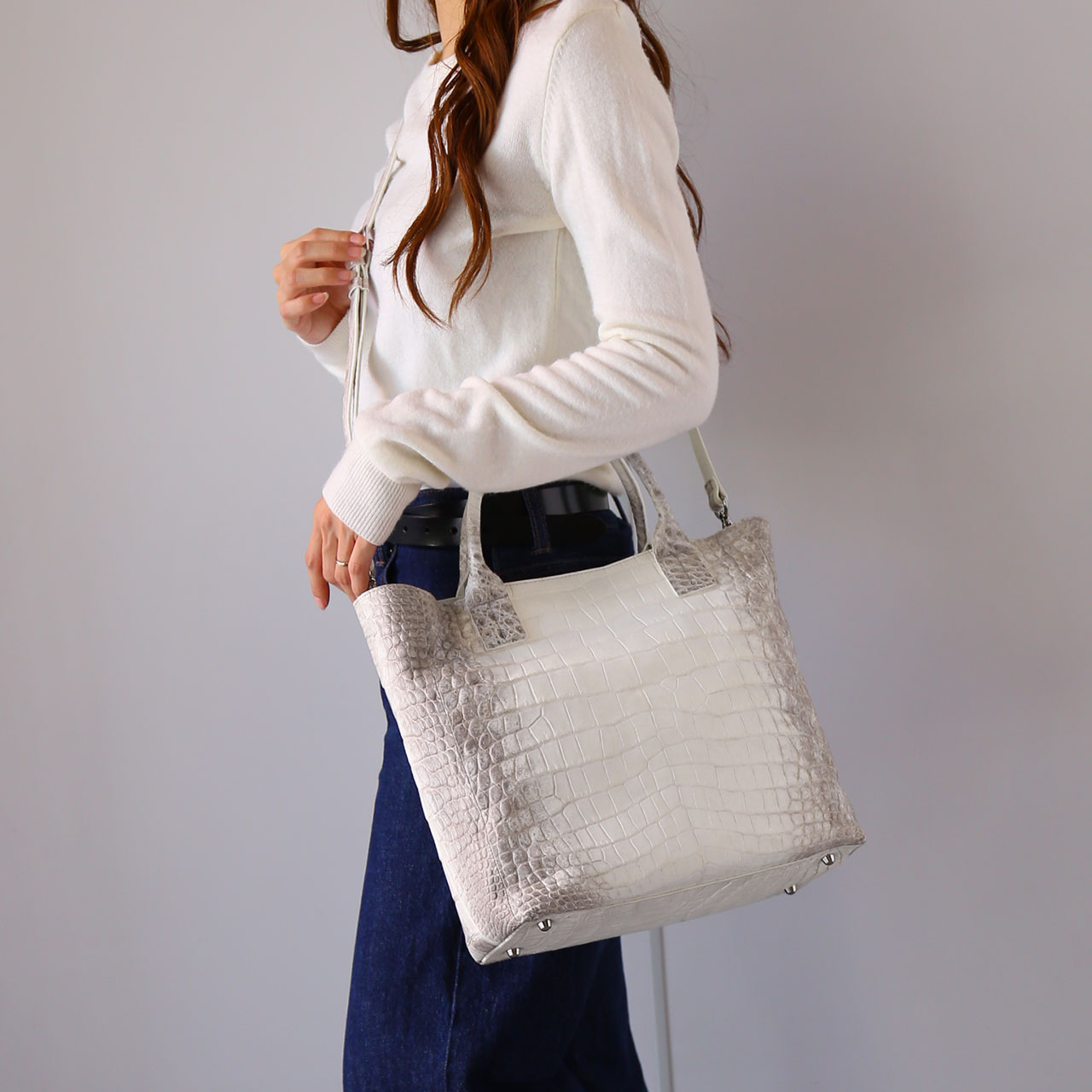 sankyo shokai（三京商会） ヒマラヤ クロコダイル トートバッグ