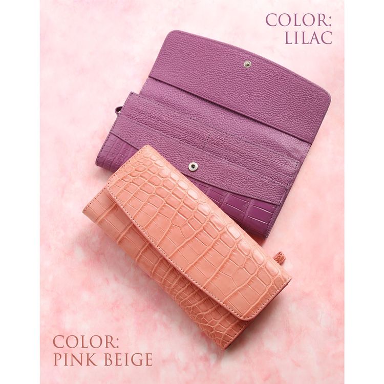 sankyo shokai クロコダイル 長財布 カブセ かぶせ 財布