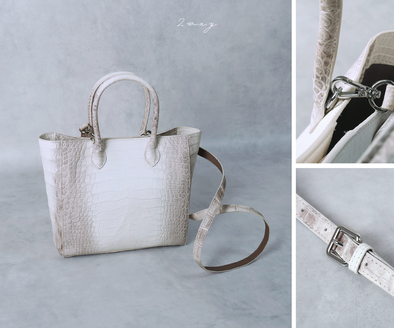 sankyo shokai（三京商会） ヒマラヤ クロコダイル ハンドバッグ 2way
