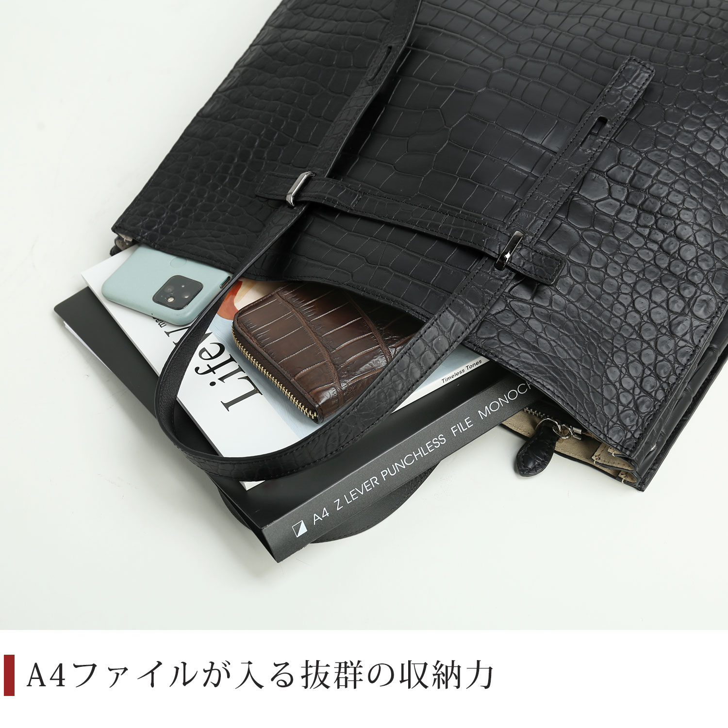 sankyo shokai（三京商会） トートバッグ クロコダイル レディース