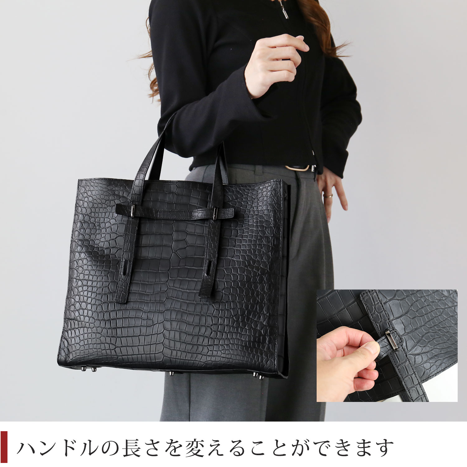 sankyo shokai（三京商会） トートバッグ クロコダイル レディース