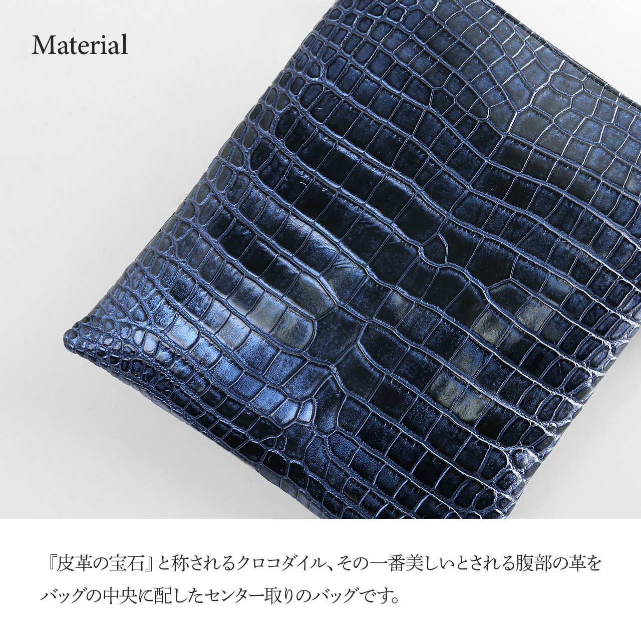 sankyo shokai（三京商会） クロコダイル メンズバッグ 本革 ワニ革