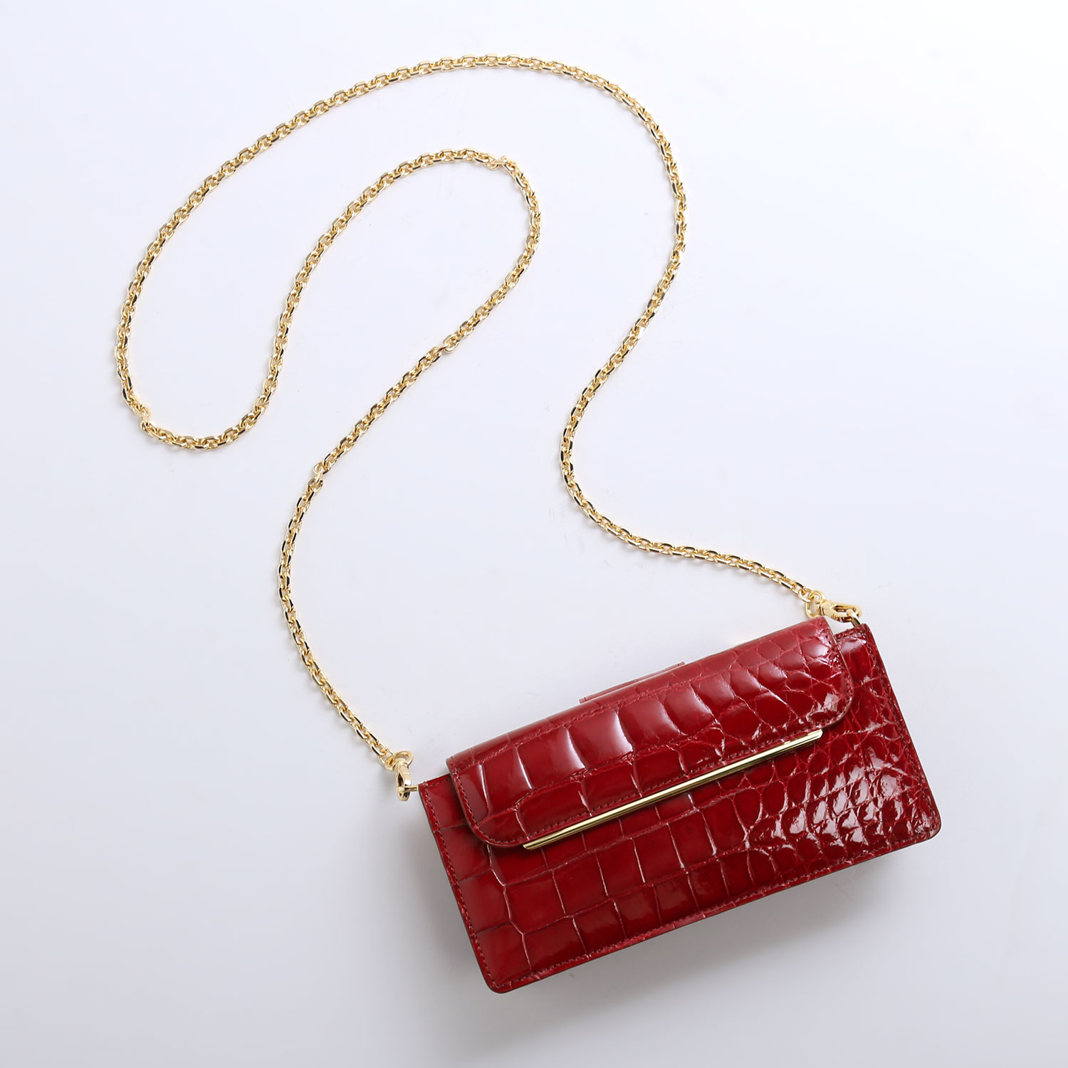 HALEINE（アレンヌ） クロコダイル ショルダー バッグ レディース 斜