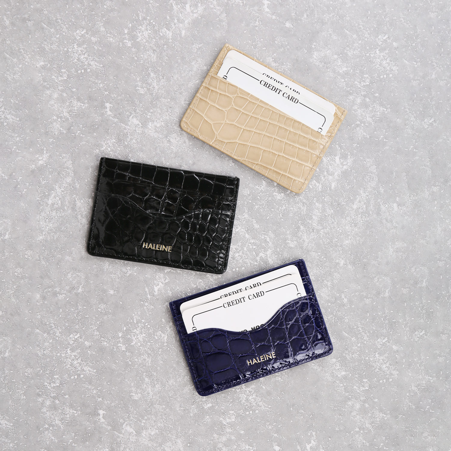 [28h限定10%off]カードケース 薄型 本革 レザー クロコダイル スリム シンプル シャイニング 高級感 カード入れ ギフト プレゼント(06001885r) | HALEINE | 14