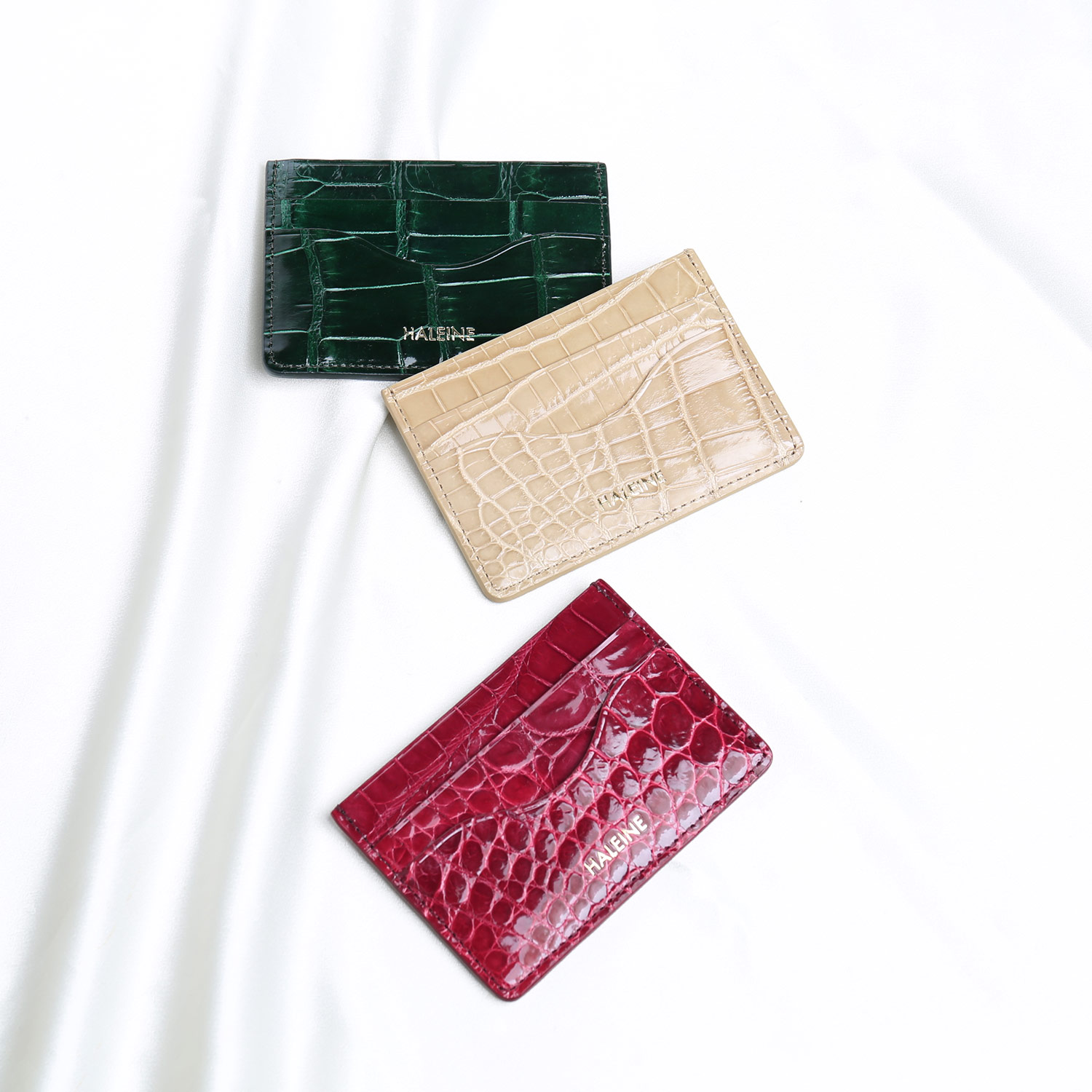 [28h限定10%off]カードケース 薄型 本革 レザー クロコダイル スリム シンプル シャイニング 高級感 カード入れ ギフト プレゼント(06001885r) | HALEINE | 17