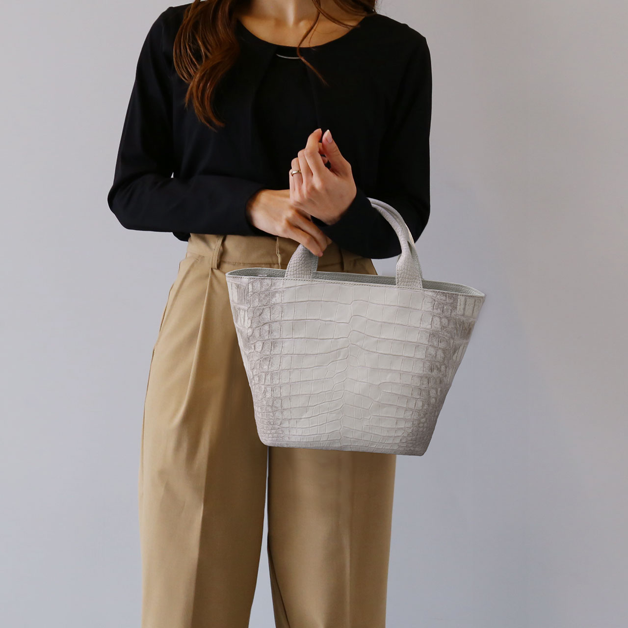 sankyo shokai（三京商会） ヒマラヤ クロコダイル トートバッグ