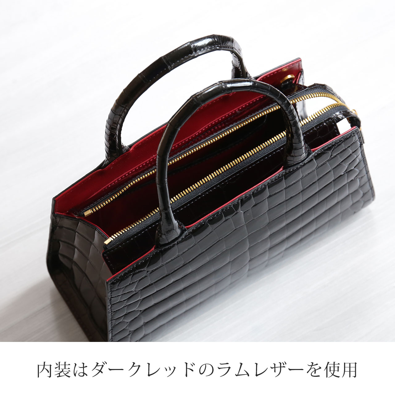 sankyo shokai（三京商会） ＜爆買＞クロコダイル 2WAY ハンドバッグ