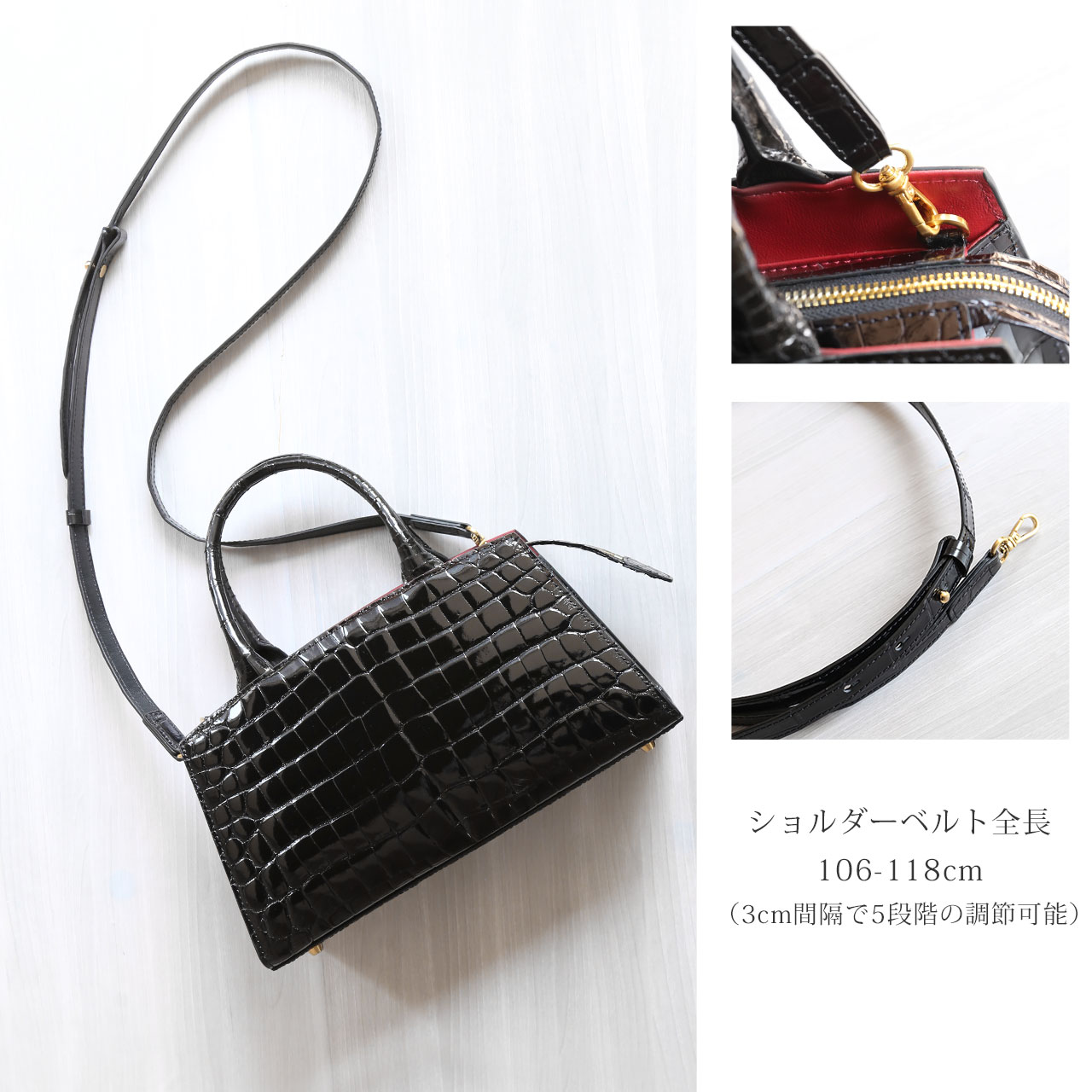 sankyo shokai（三京商会） ＜爆買＞クロコダイル 2WAY ハンドバッグ