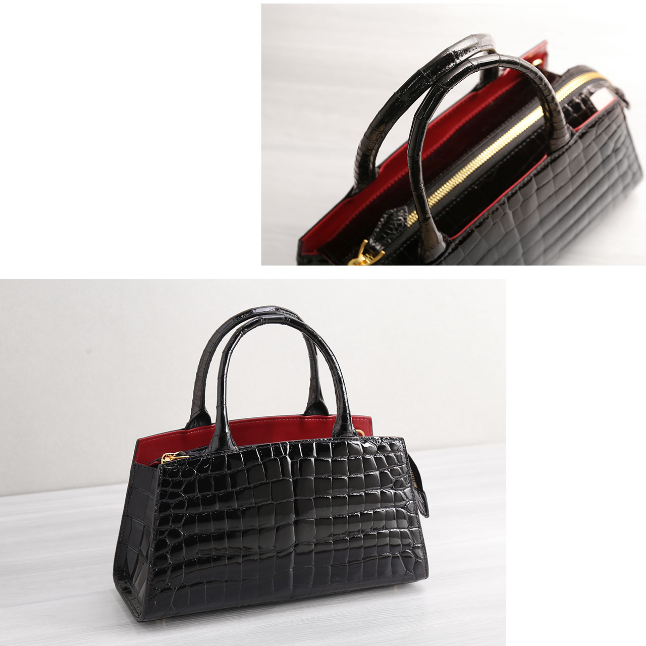 sankyo shokai（三京商会） クロコダイル 2WAY ハンドバッグ