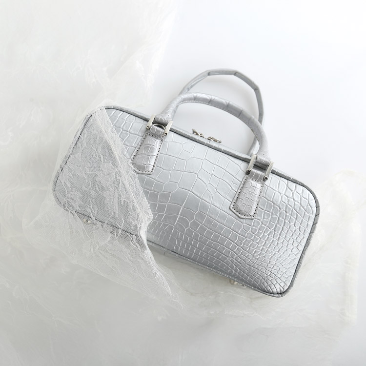 ［SALE］クロコダイル マット加工 2way ミニボストンバッグ (06001913r) 【爆買!!】の画像