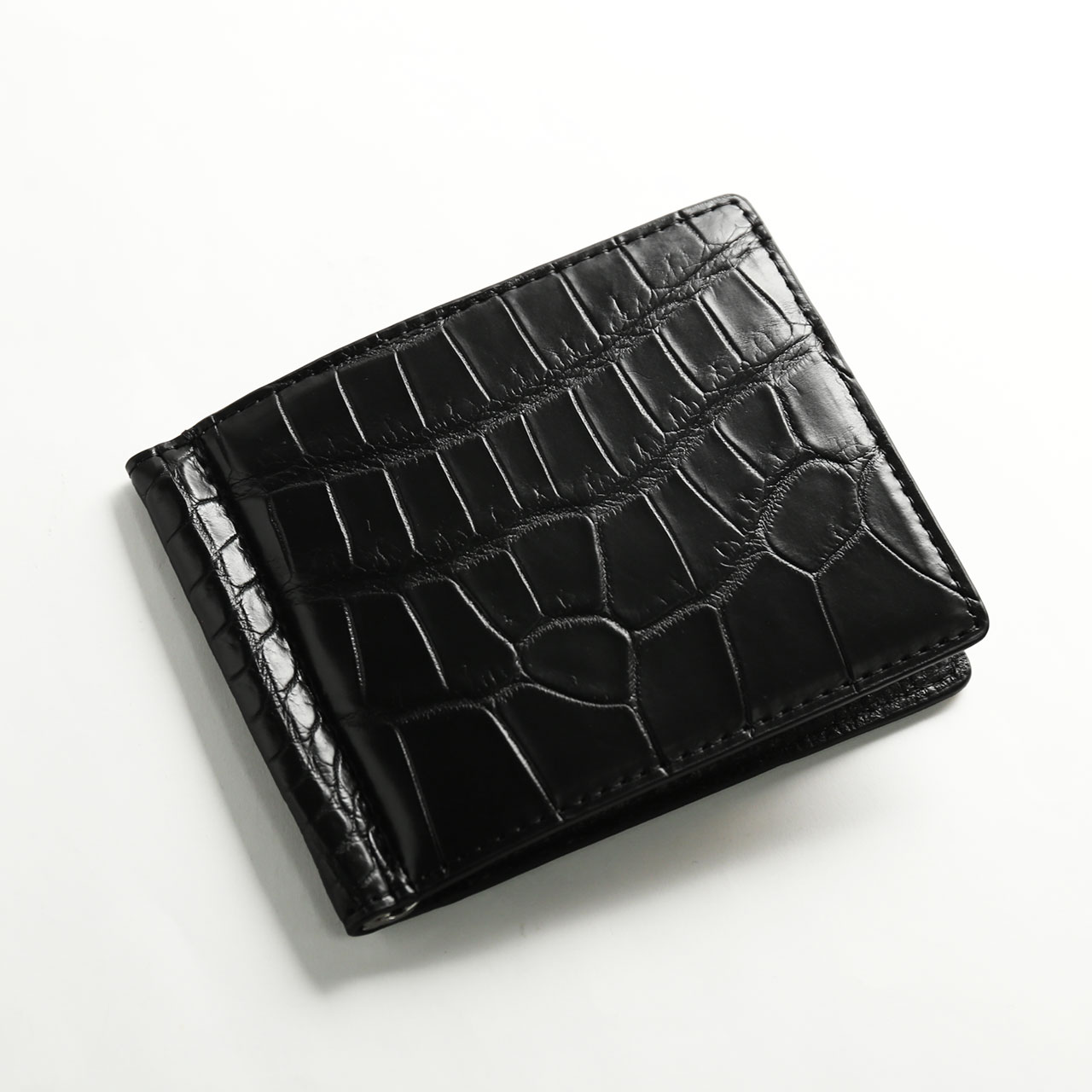 sankyo shokai（三京商会） クロコダイル マネークリップ 財布 折り