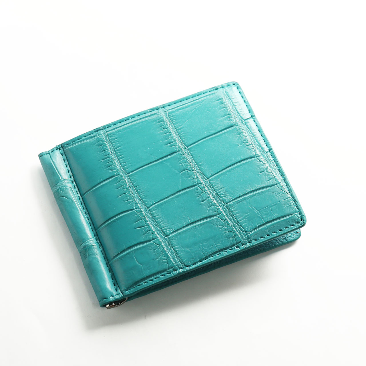 sankyo shokai（三京商会） クロコダイル マネークリップ 財布 折り