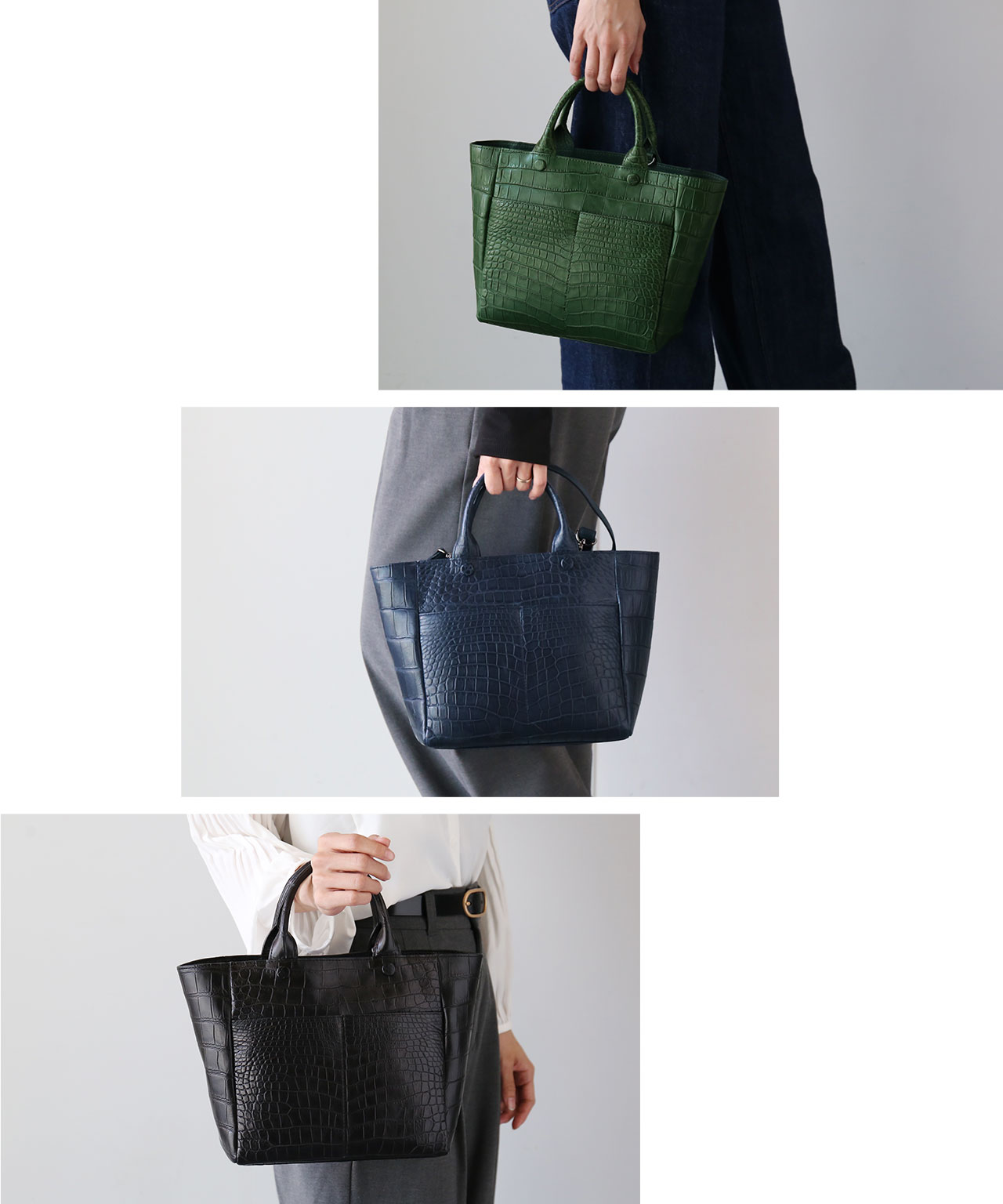 sankyo shokai（三京商会） クロコダイル トートバッグ レディース