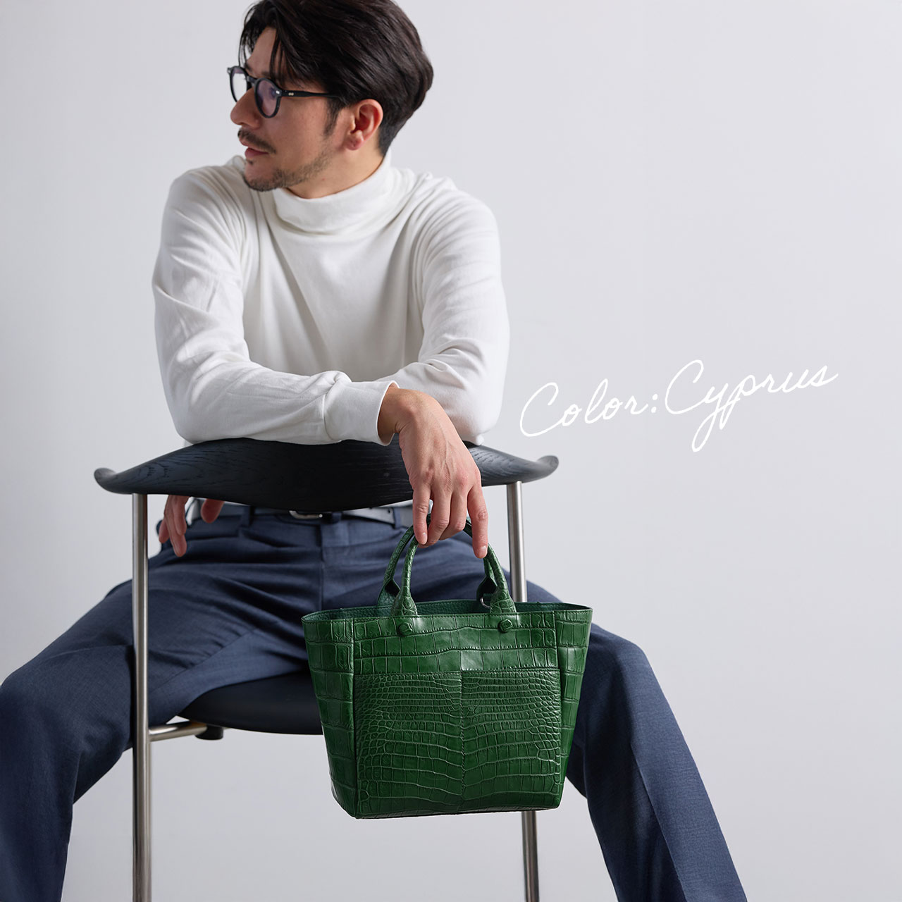 sankyo shokai（三京商会） クロコダイル トートバッグ メンズ マット