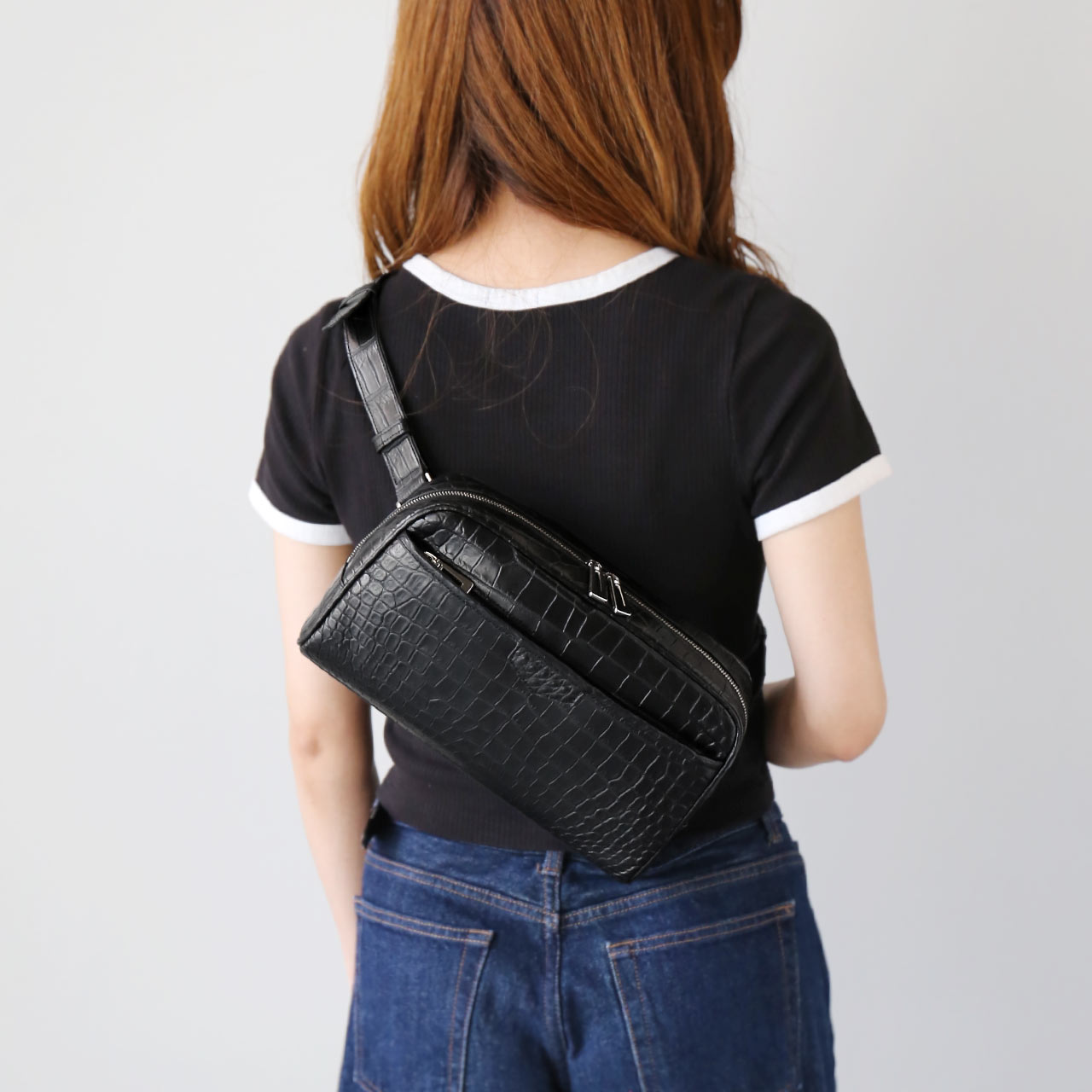 sankyo shokai（三京商会） ナイル クロコダイル ボディバッグ