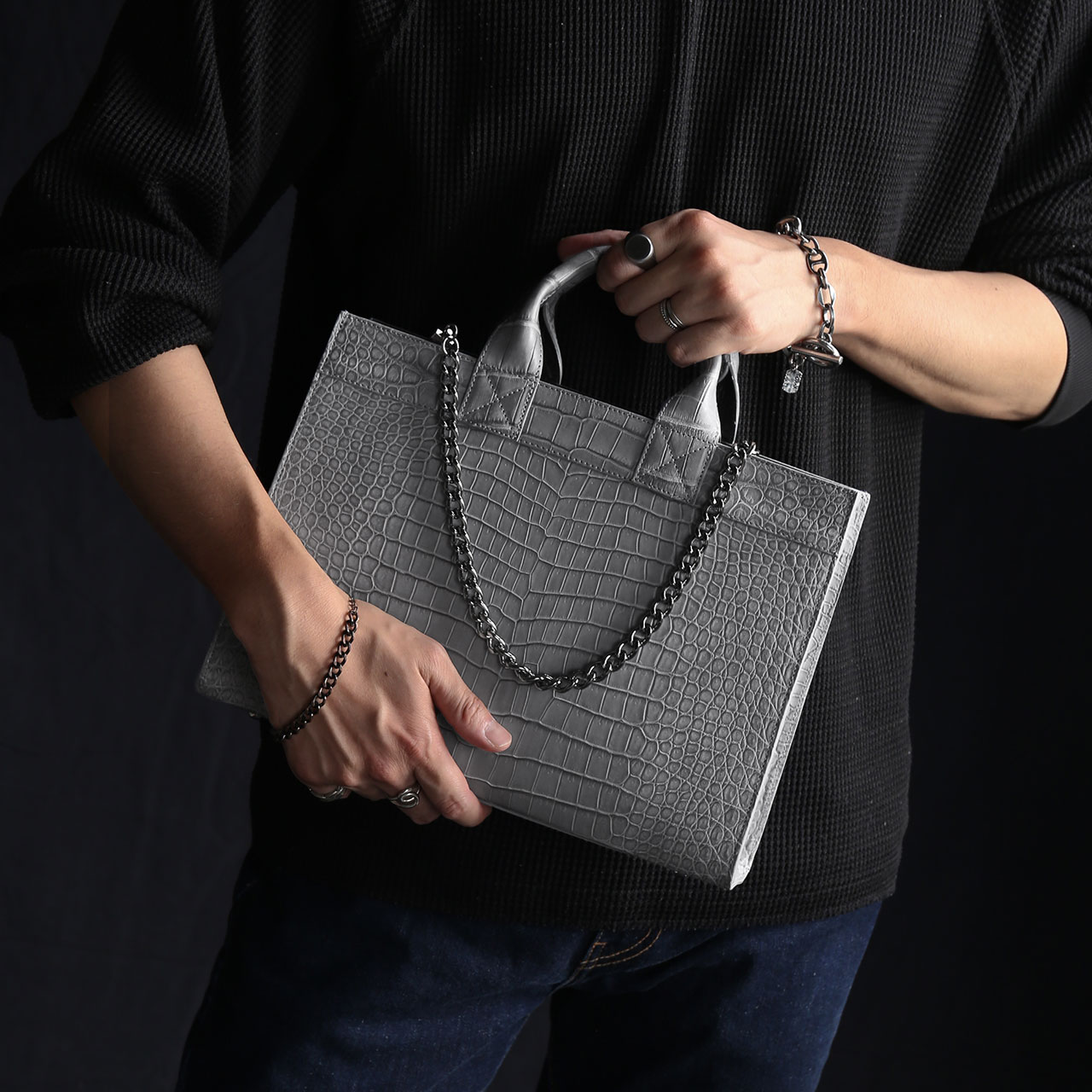 極美品 シャイニング クロコダイル トートバッグ A4 肩掛け 多収納 メンズ 楽天市場】クロコダイル バッグ メンズ セカンドバッグ ダブル