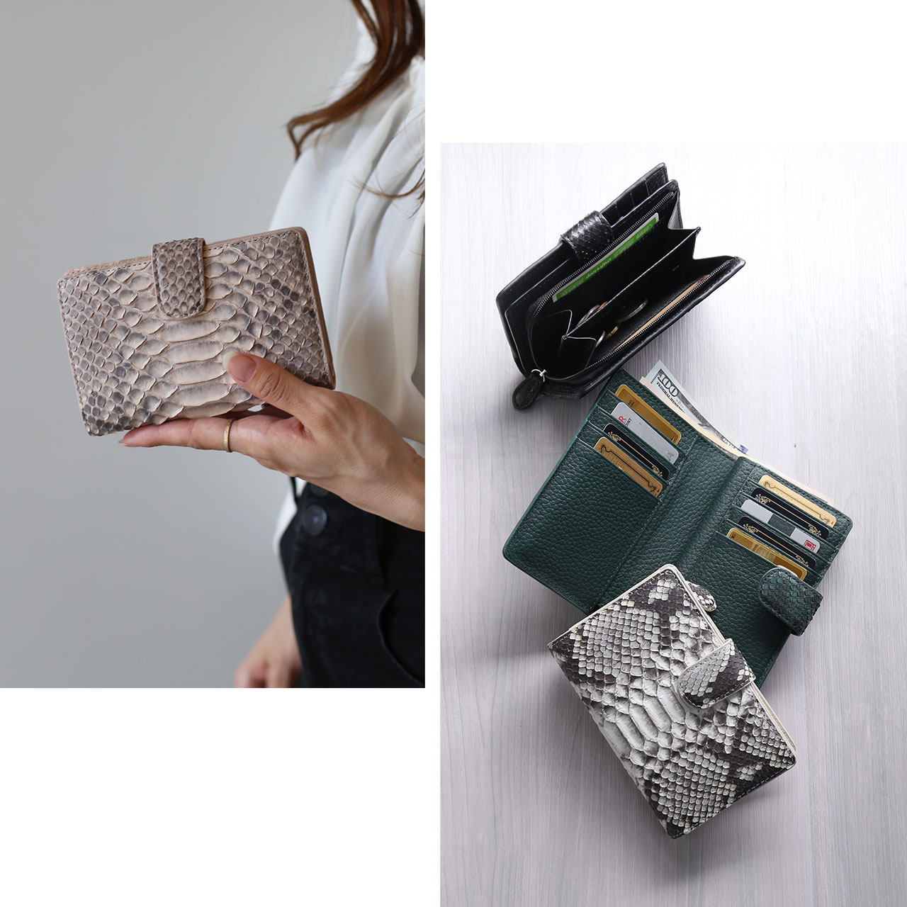 ダイアモンドパイソン財布　おしゃれ