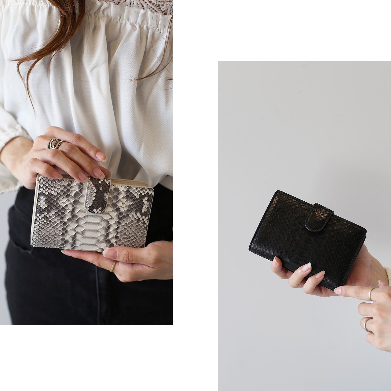 ダイアモンドパイソン財布　高級感