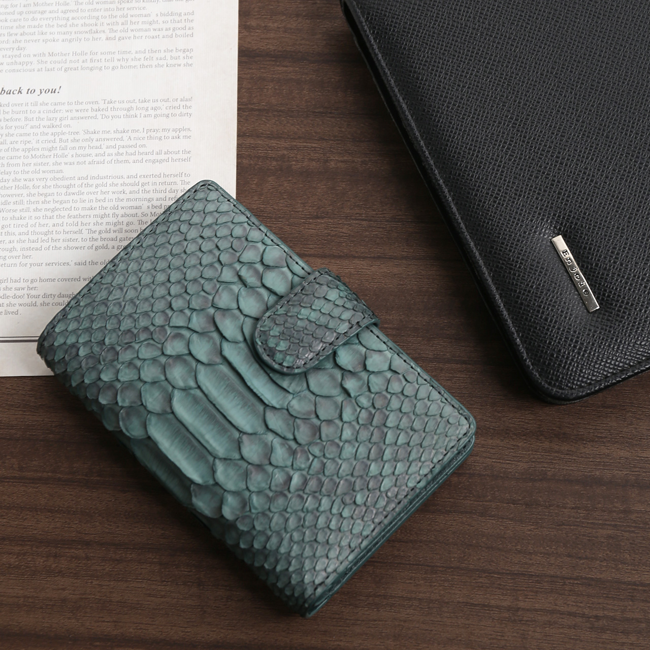 s*様 本日限定オークション【正規品】ゴヤード財布 限定品 ZOO(ズー) 墨染め 蛇革 ダイヤモンドパイソン L字ファスナー長