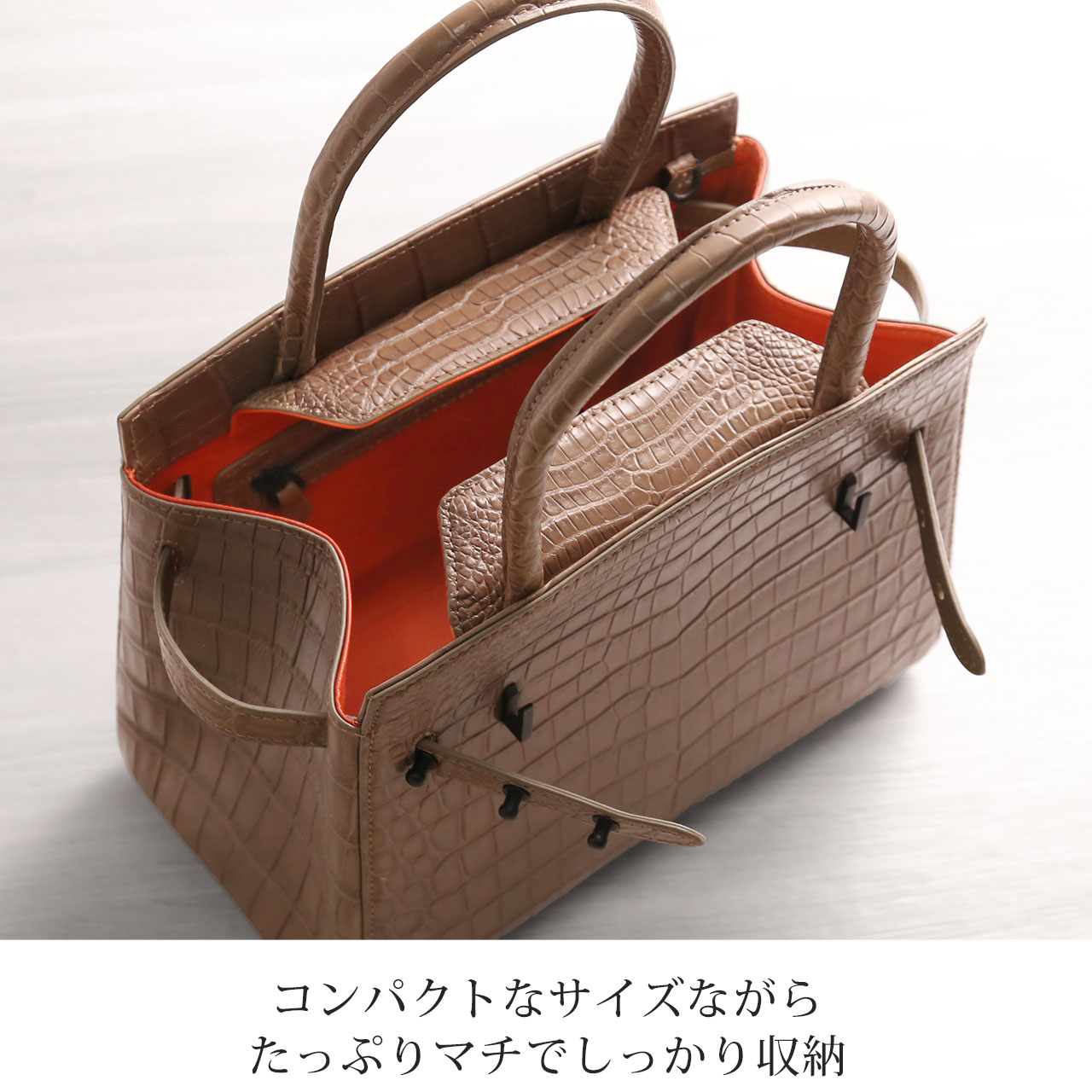 sankyo shokai（三京商会） クロコダイル 2way ハンドバッグ