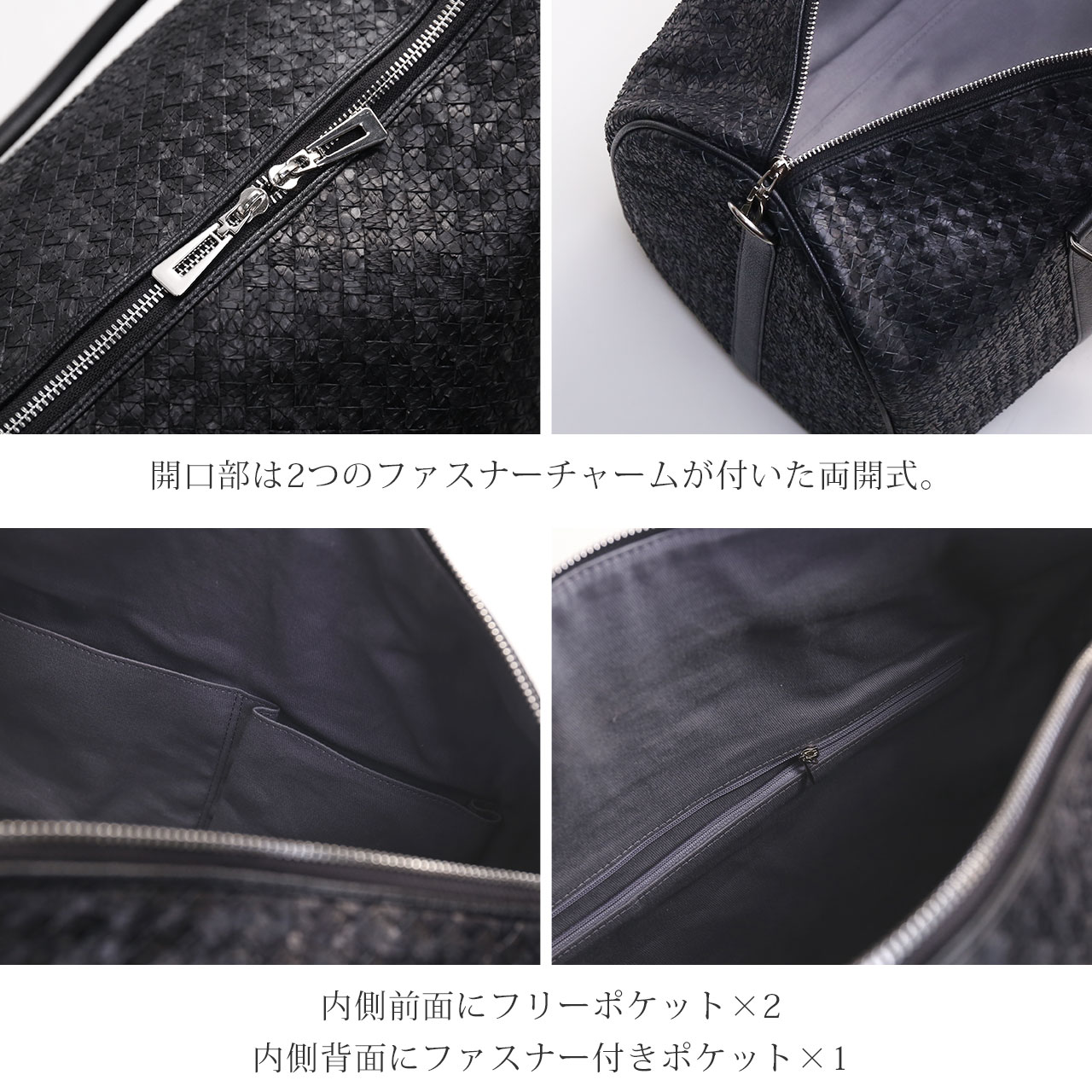 パイソン メッシュ ボストンバッグ 2way バッグ 両開ファスナー式 南京錠 ショルダーベルト 付き 特大 30L 高級感 ギフト プレゼント(06001949r)【爆買!!】の画像