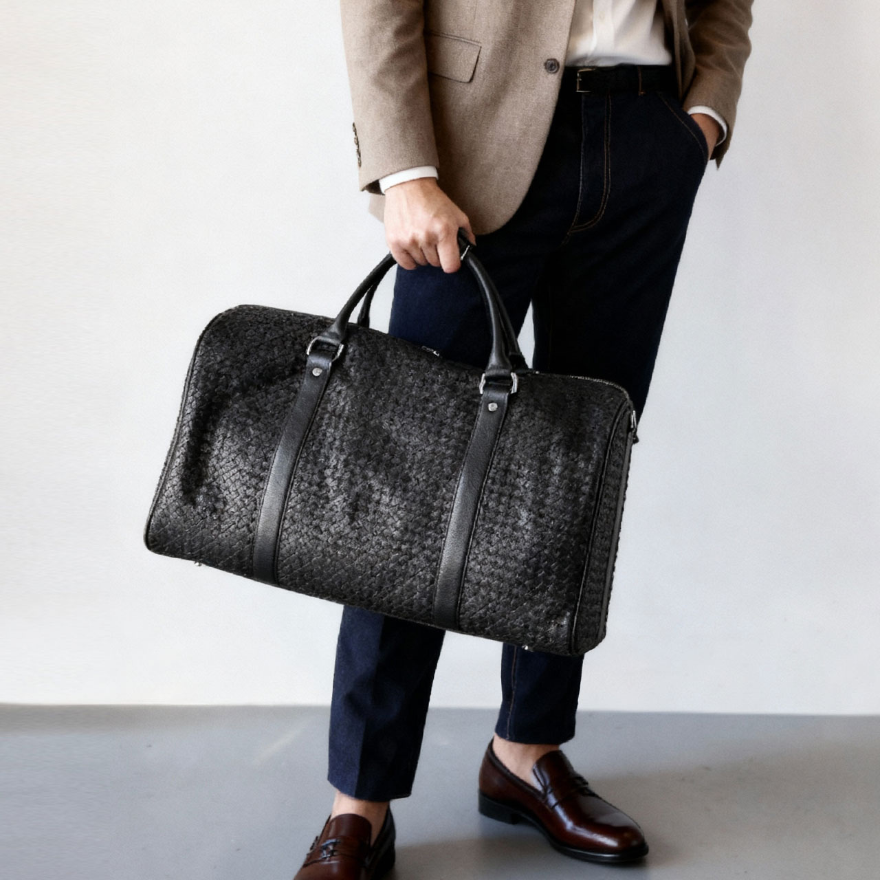 パイソン メッシュ ボストンバッグ 2way バッグ 両開ファスナー式 南京錠 ショルダーベルト 付き 特大 30L 高級感 ギフト プレゼント(06001949r)【爆買!!】の画像