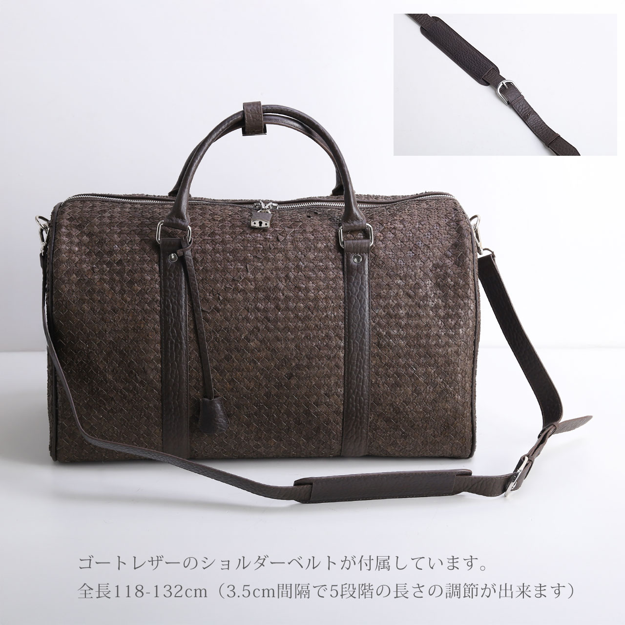 パイソン メッシュ ボストンバッグ 2way バッグ 両開ファスナー式 南京錠 ショルダーベルト 付き 特大 30L 高級感 ギフト プレゼント(06001949r)【爆買!!】の画像