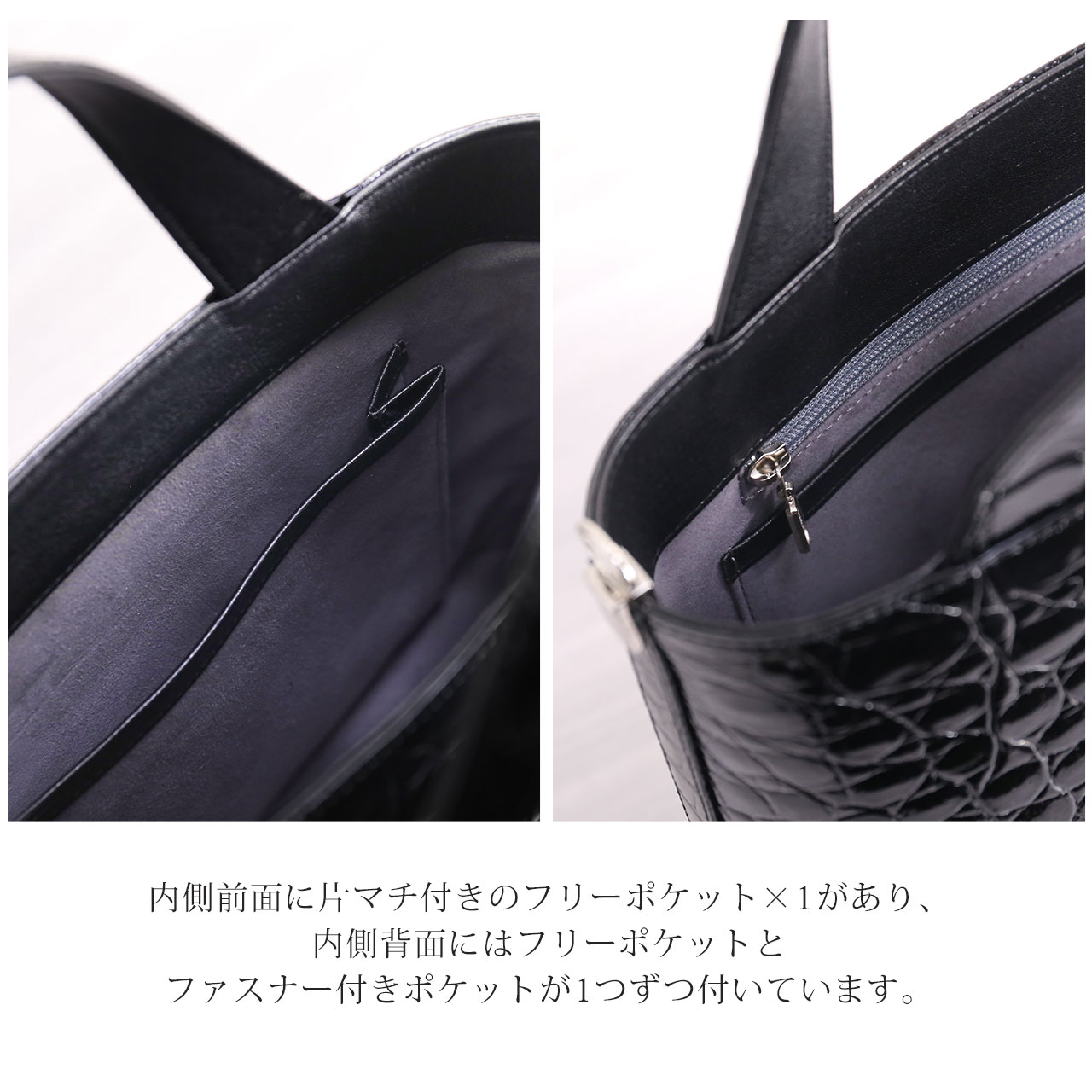 sankyo shokai（三京商会） ナイル クロコダイル フォーマルバッグ 