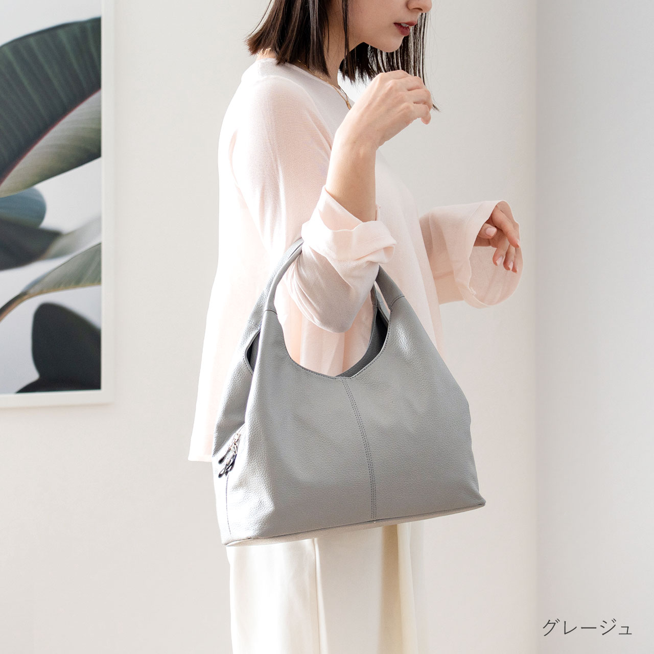 Jamale（ジャマレ） ハンドバッグ レディース 本革 日本製 ブラック