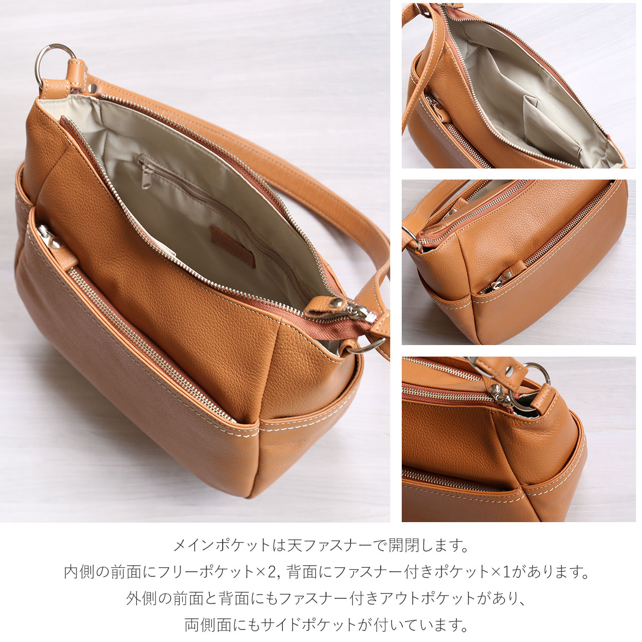 Jamale（ジャマレ） ショルダーバッグ 本革 レディース 斜めがけ 大人