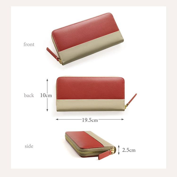 sankyo shokai（三京商会） 長財布 本革 バイカラー レディース