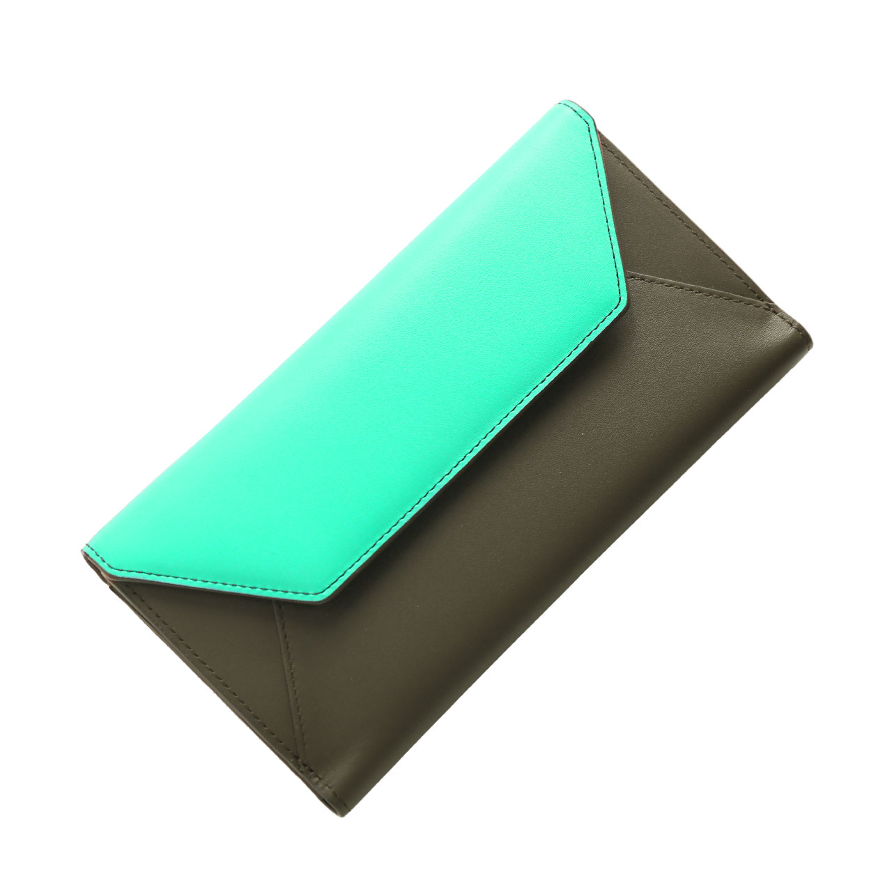 sankyo shokai（三京商会） 長財布 本革 バイカラー レディース