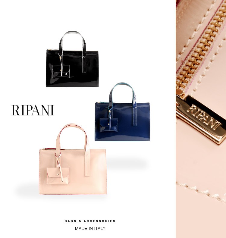 本革 エナメルバッグ Ripani 牛革 エナメル ハンドバッグ イタリア製 小物入れ付き 2way レディース ブランド ギフト クリスマス Sankyo Shokai 三京商会 通販 Paypayモール