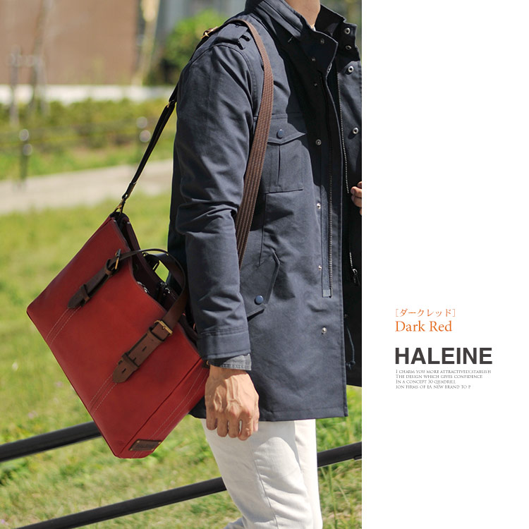 HALEINE/アレンヌ 牛革 ビジネスバッグ 2way 日本製 ステッチ デザイン A4対応 メンズ ブランド バレンタイン｜j-white｜11