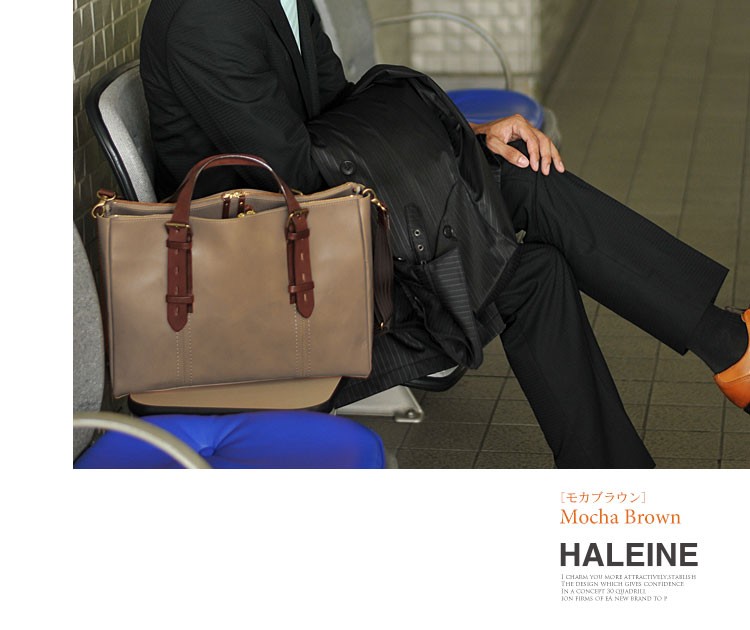 HALEINE/アレンヌ 牛革 ビジネスバッグ 2way 日本製 ステッチ デザイン A4対応 メンズ ブランド バレンタイン｜j-white｜12