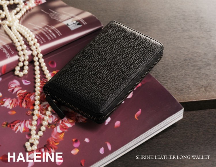 HALEINE（アレンヌ） 本革 ラウンドファスナー 長財布 シュリンク