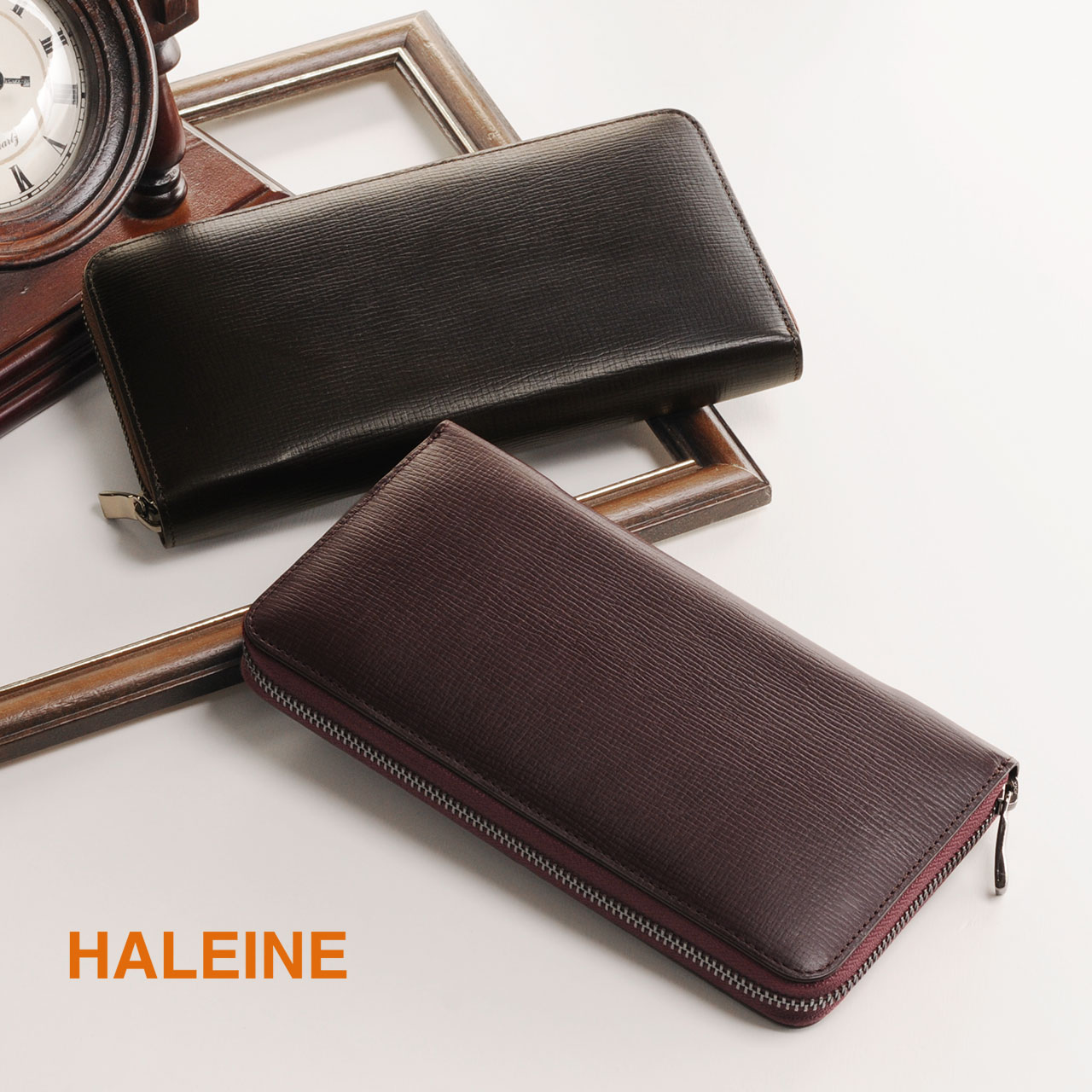 HALEINE［アレンヌ］ 牛革 長財布 ラウンド ファスナー / レディース / フランス製レザー ブランド 金運 :07000162r:sankyo shokai 三京商会