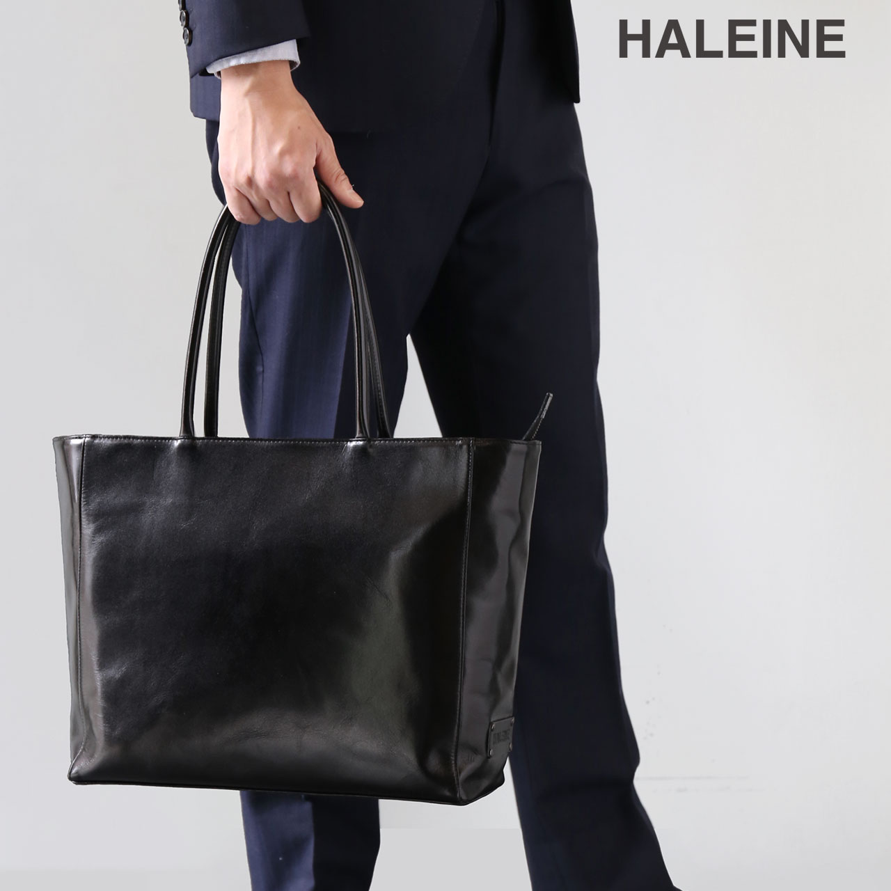 トートバッグ HALEINE [アレンヌ] 日本製 牛革 / ファスナー付き メンズ(No.07000192-mens-1) 革小物 ブランド バレンタイン