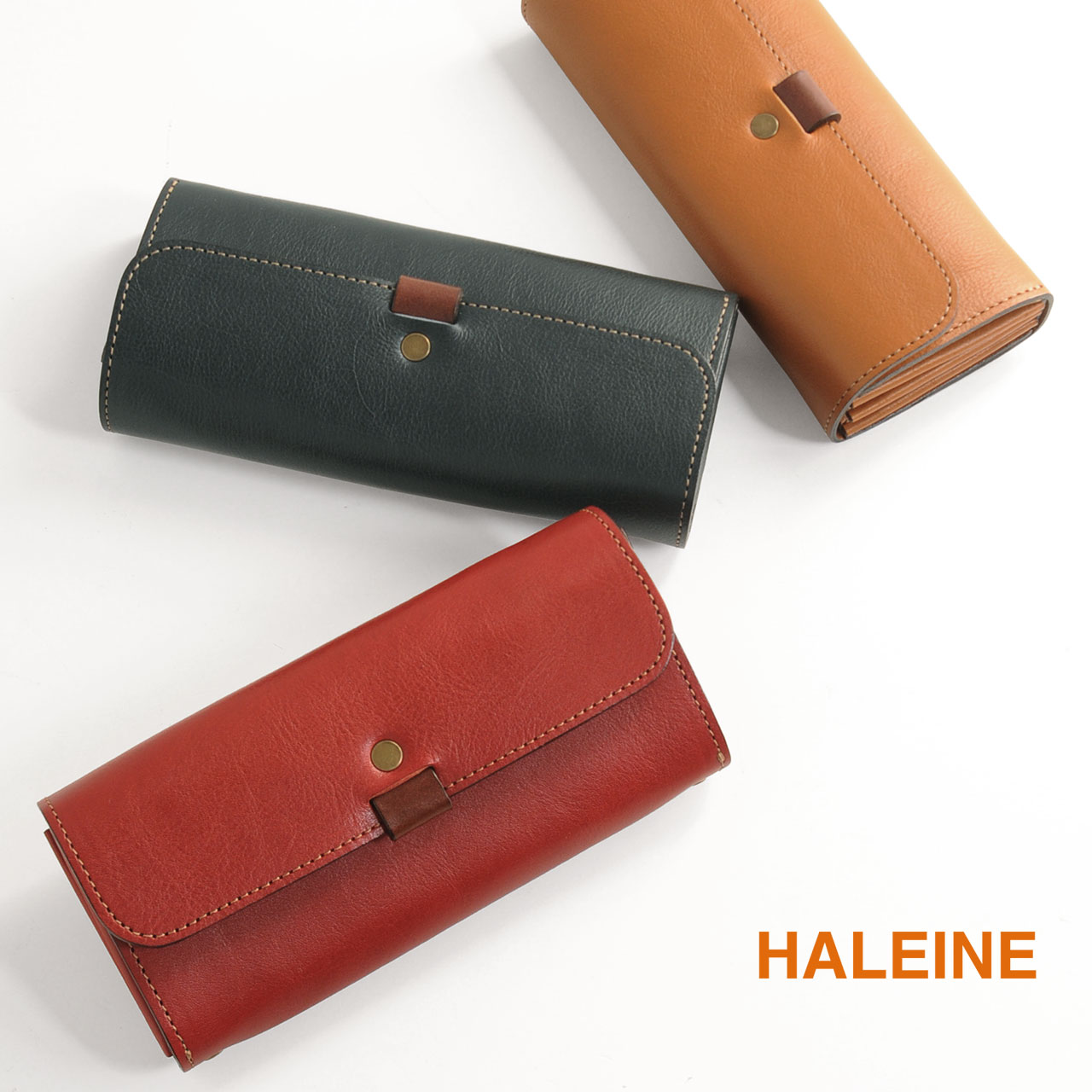 HALEINE[アレンヌ] 日本製 牛革 かぶせ 長財布 / レディース［名入れ 可能］ ブランド 金運 :07000223r:sankyo shokai 三京商会