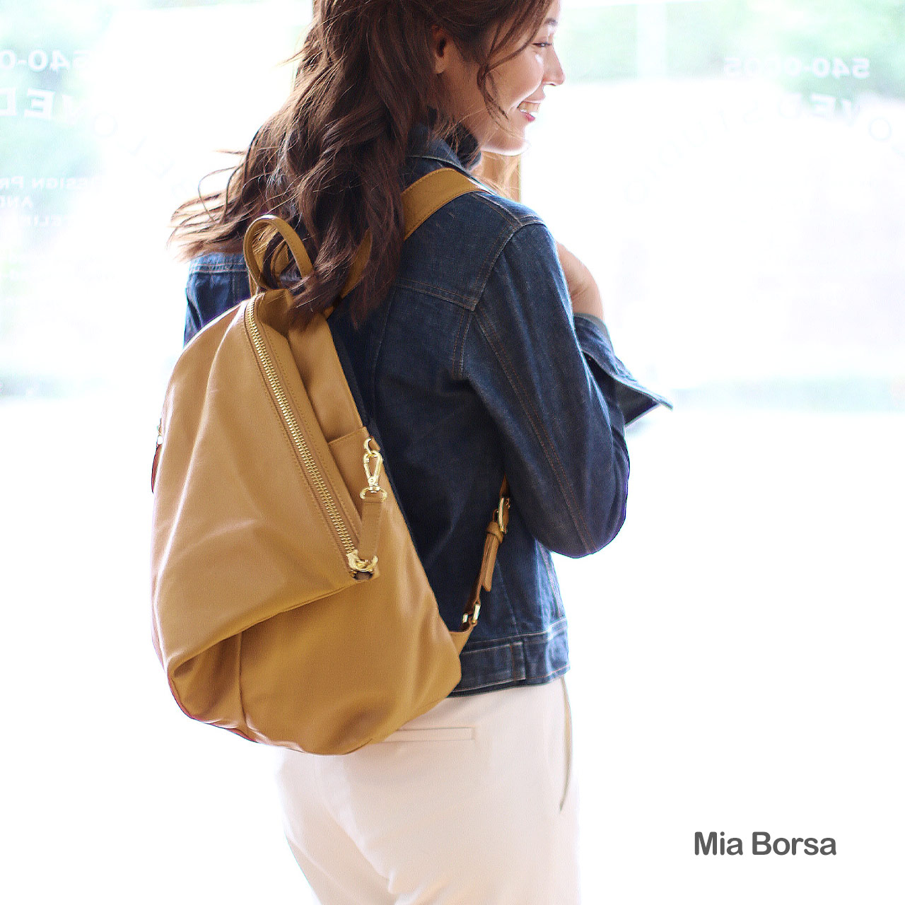 本革 リュック レディース レザー 大人 大容量 おしゃれ バックパック 可愛い A4 アシンメトリー Mia Borsa 大人リュック 軽量 (No.07000293)