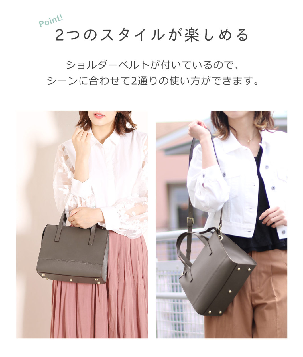 Mia Borsa（ミアボルサ） レディース 2WAY ハンドバッグ サフィアーノ